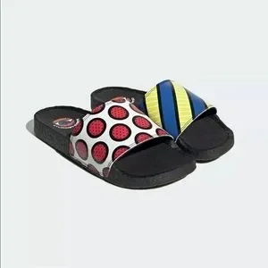 adidas Adilette Boost Slides Mens 8 Black Red NWT GY5351 Adidas x Craig & Karl Adilette Boost Slides Sandal Pop Art  main image 3